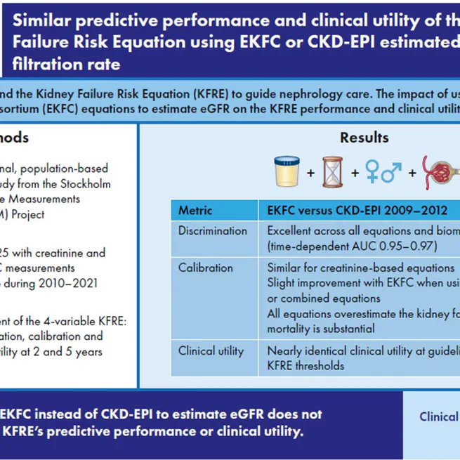 Similar Predictive Performance and Clinical Utility of the Kidney Failure Risk Equation Using EKFC or CKD-EPI Estimated Glomerular Filtration Rate