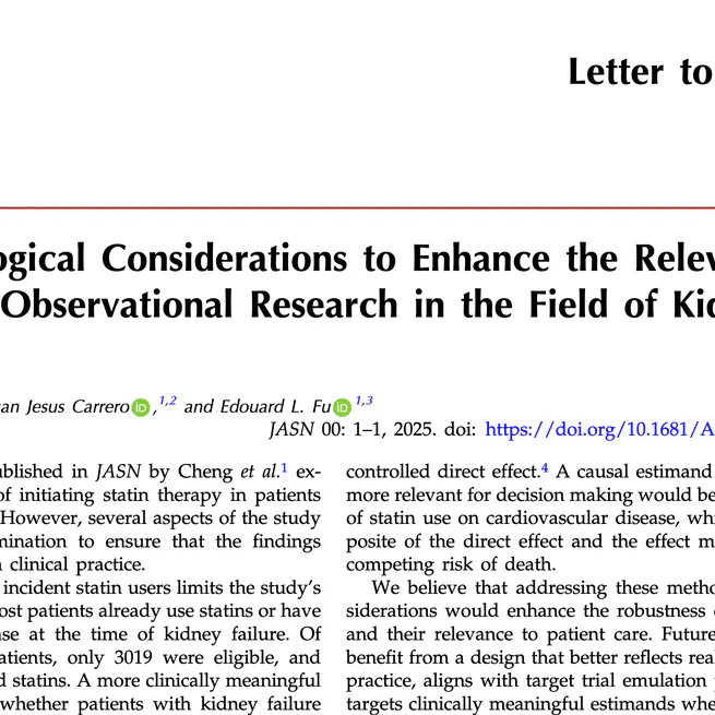 Methodological Considerations to Enhance the Relevance of Causal Observational Research in the Field of Kidney Disease