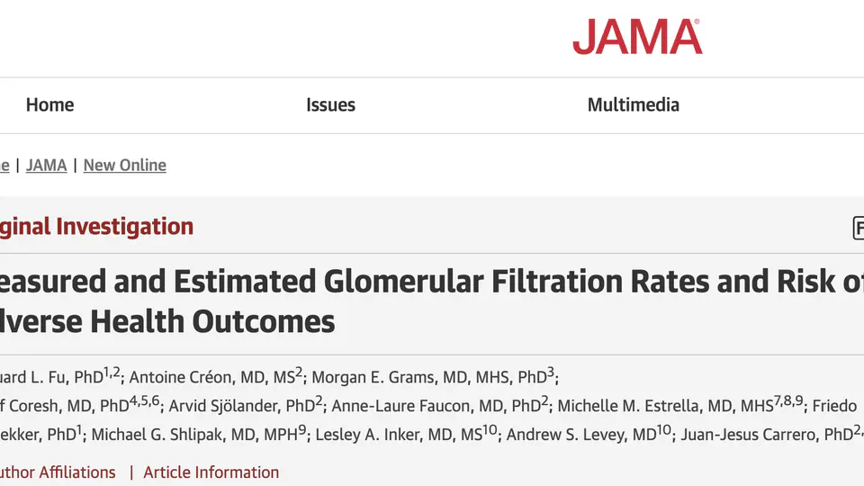 Measured and Estimated Glomerular Filtration Rates and Risk of Adverse Health Outcomes